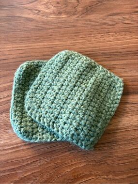 Hand-Crocheted Sage Green Washcloths - Set of 2